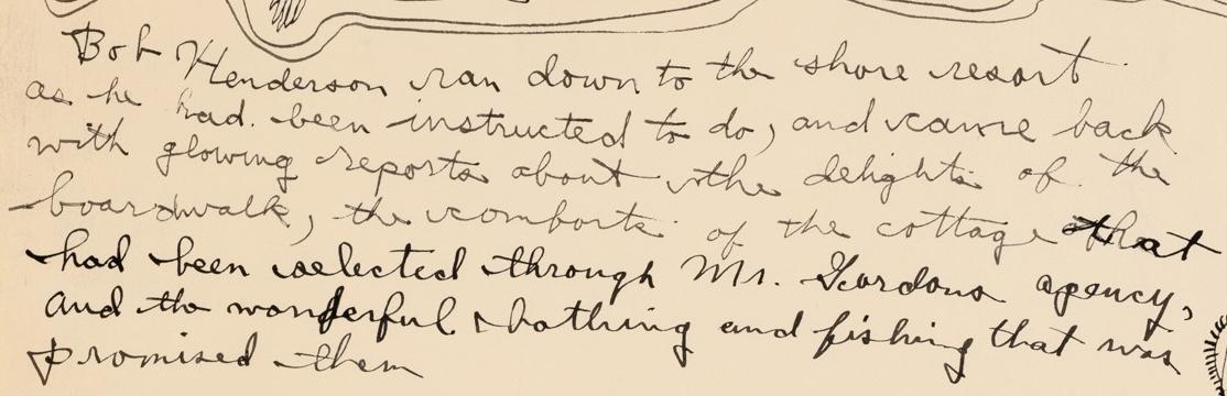 a detail of the text section of  the drawing