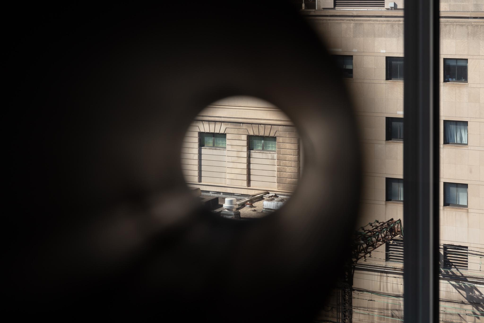 A Locator looking to two windows