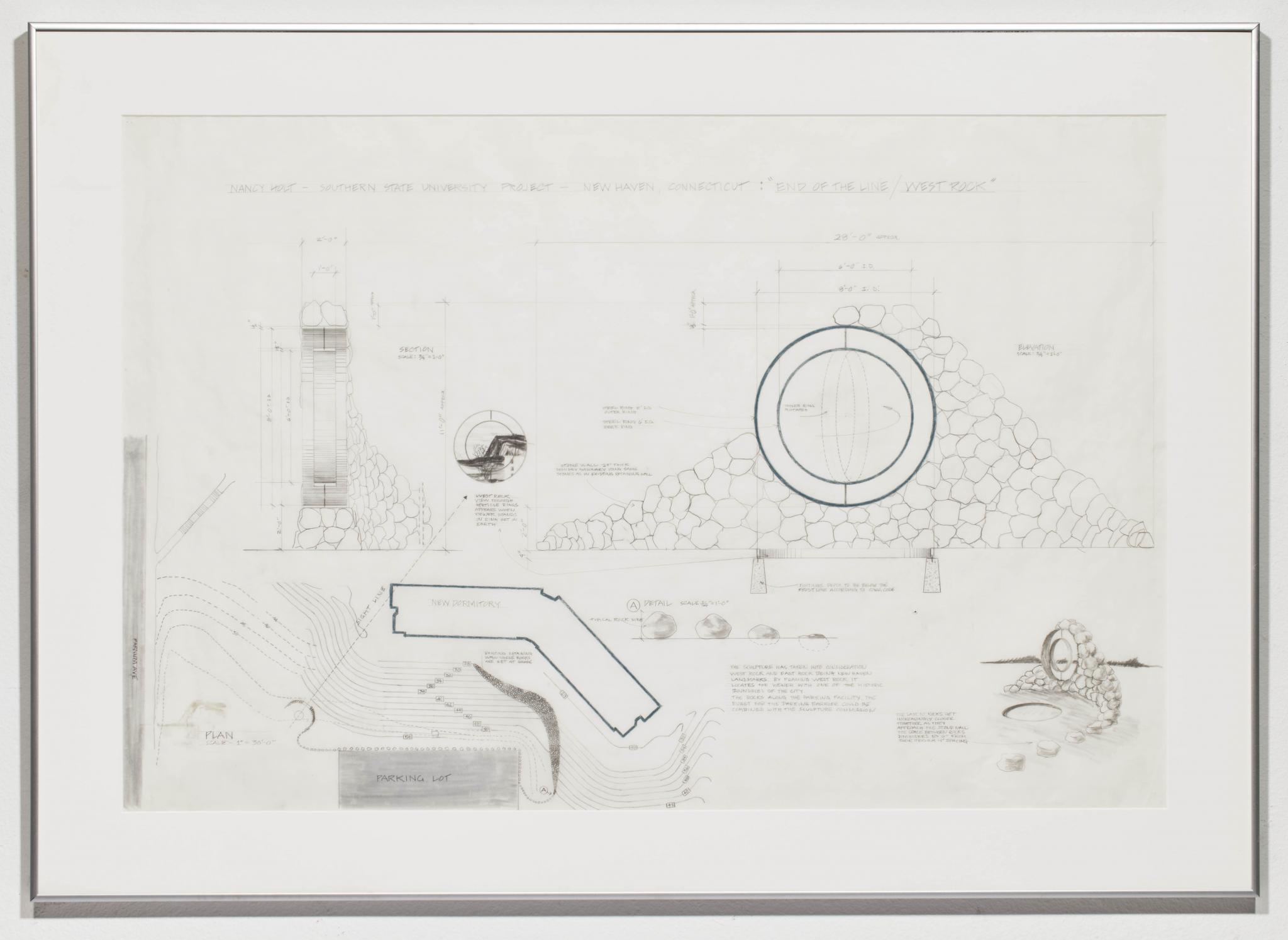 drawing of an outdoor sculpture