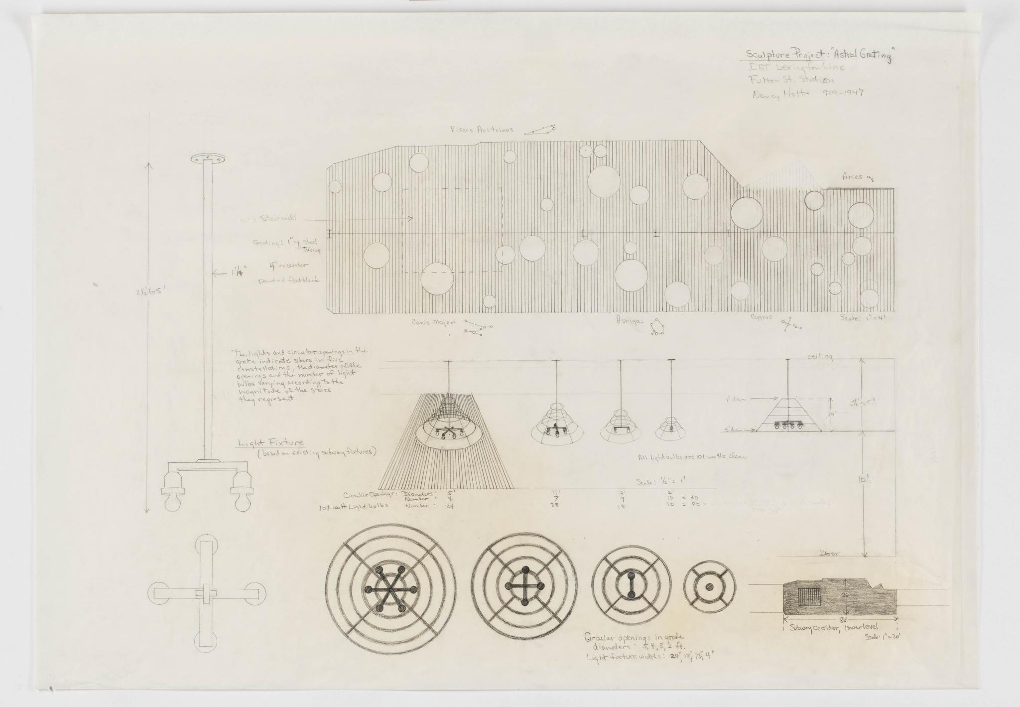 pencil drawing for a public sculpture