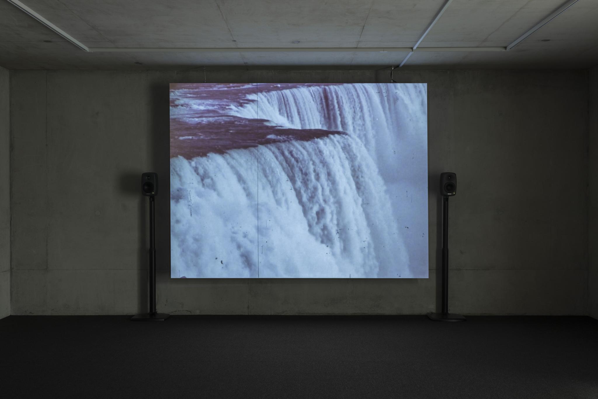 still of film showing Niagara Falls