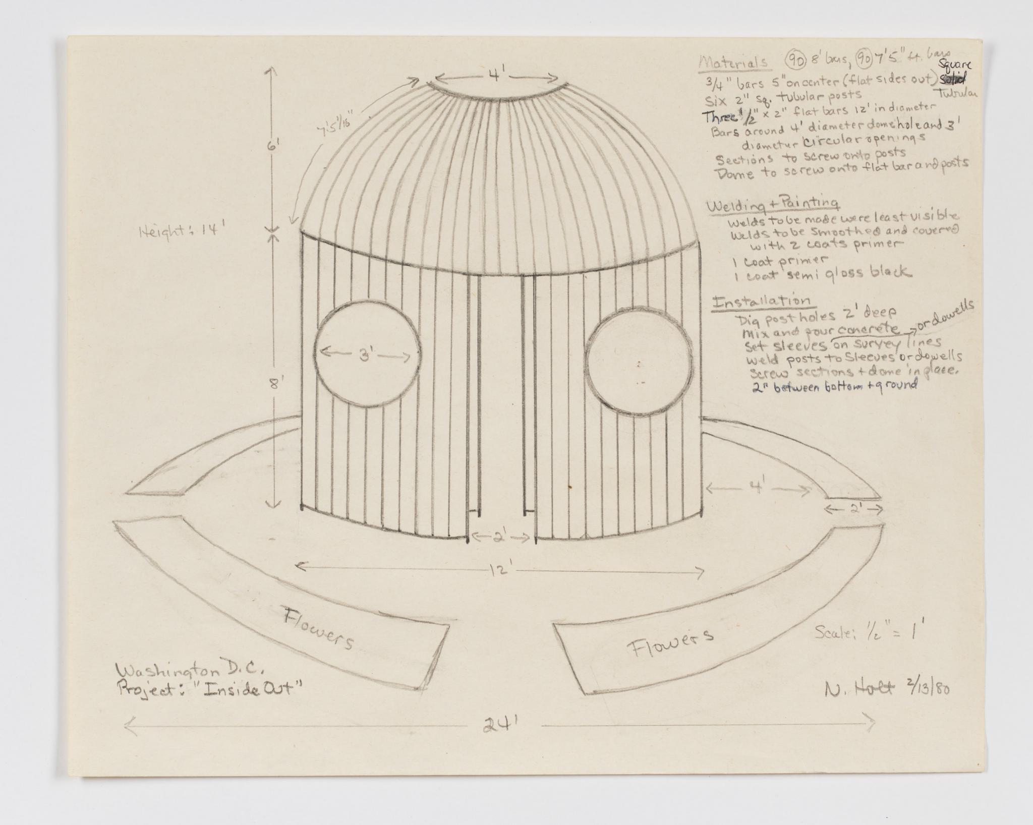 pencil drawing for an outdoor sculpture