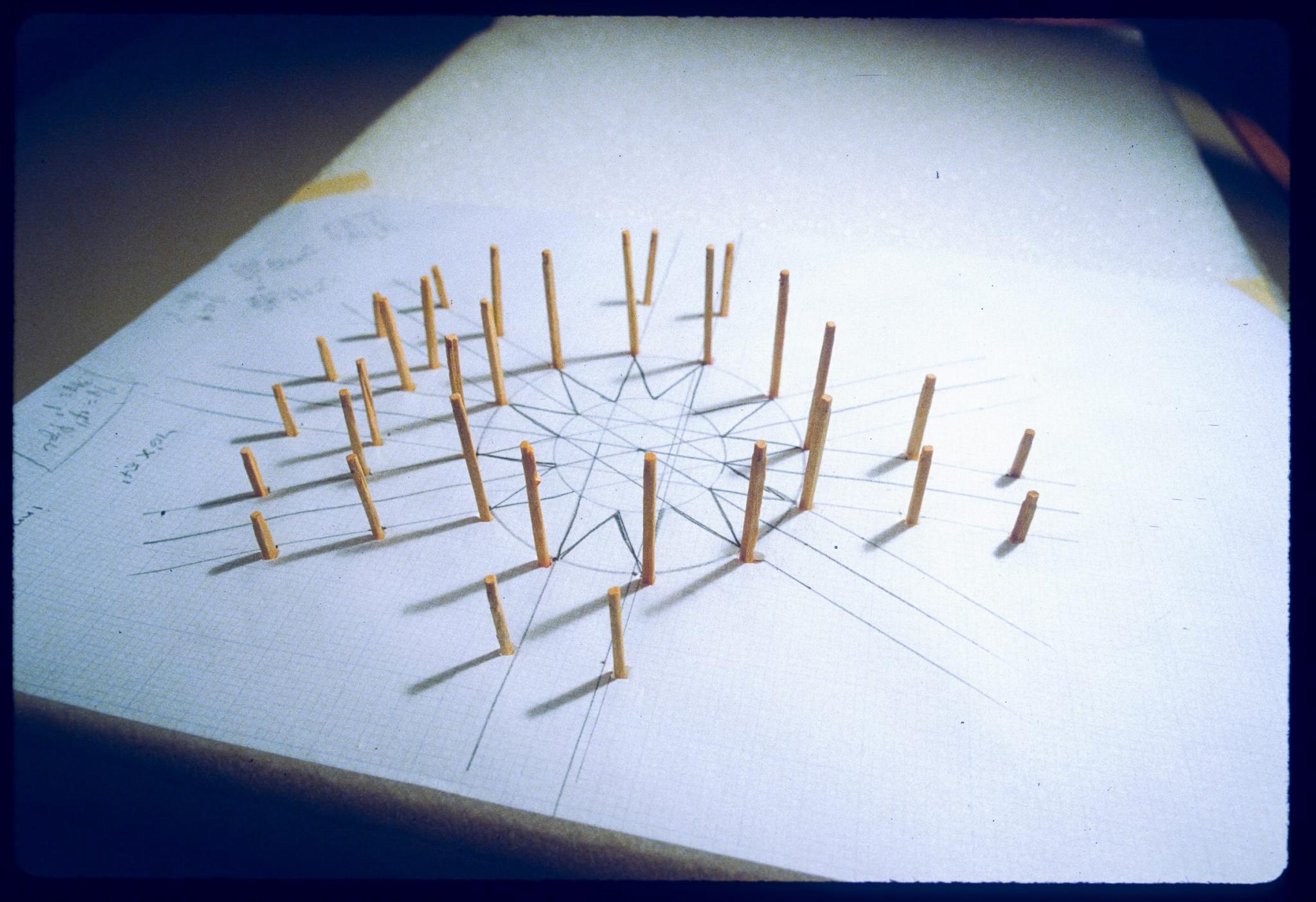 model and drawing of a public sculpture