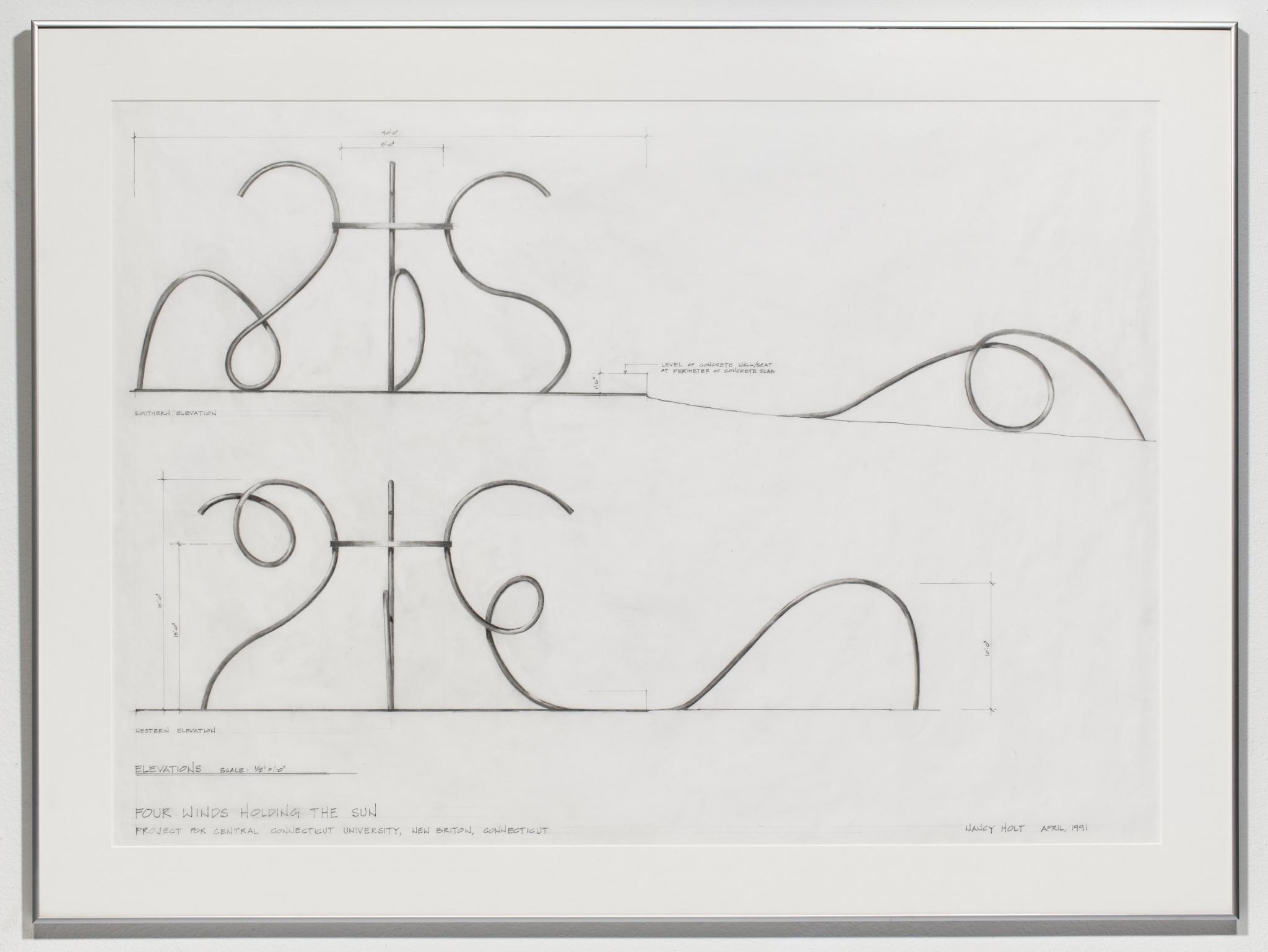 pencil drawing for an outdoor sculpture