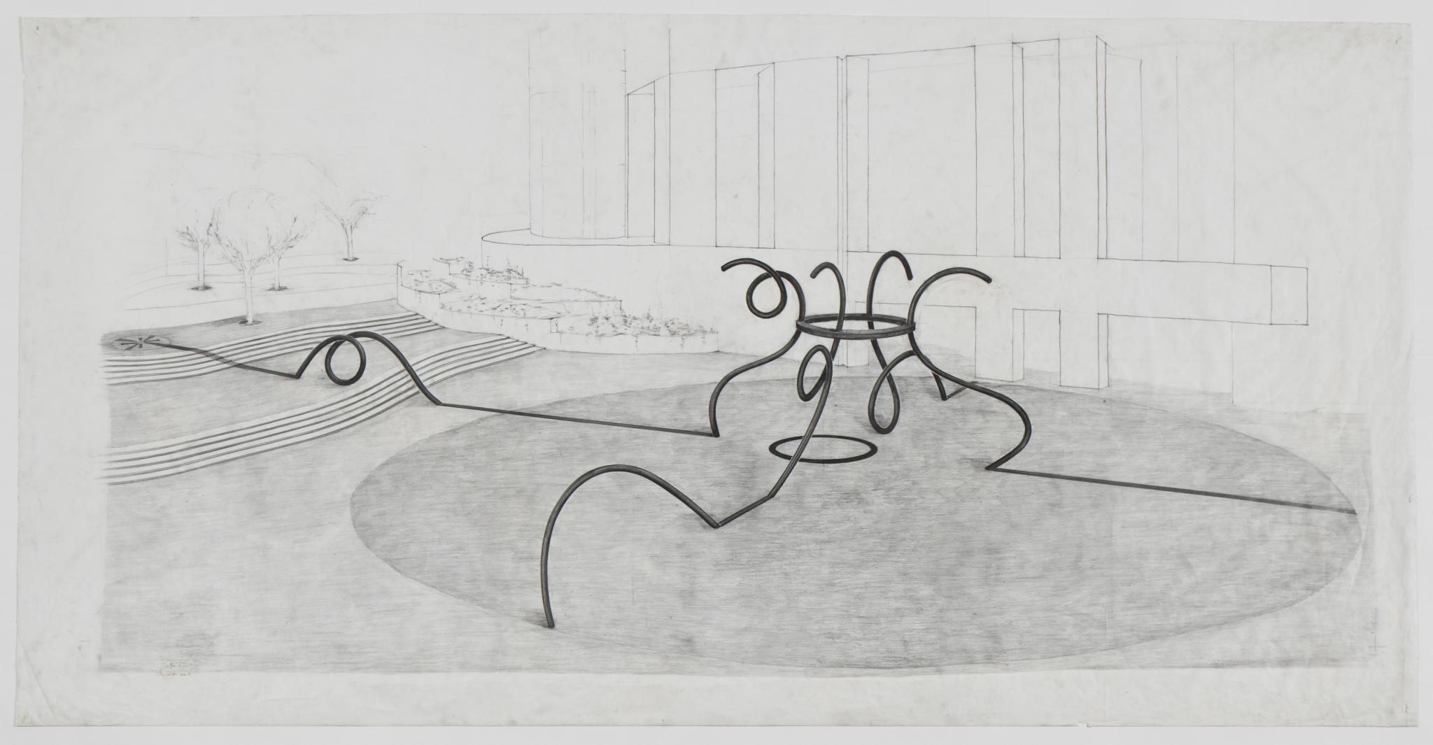 pencil drawing for an outdoor sculpture