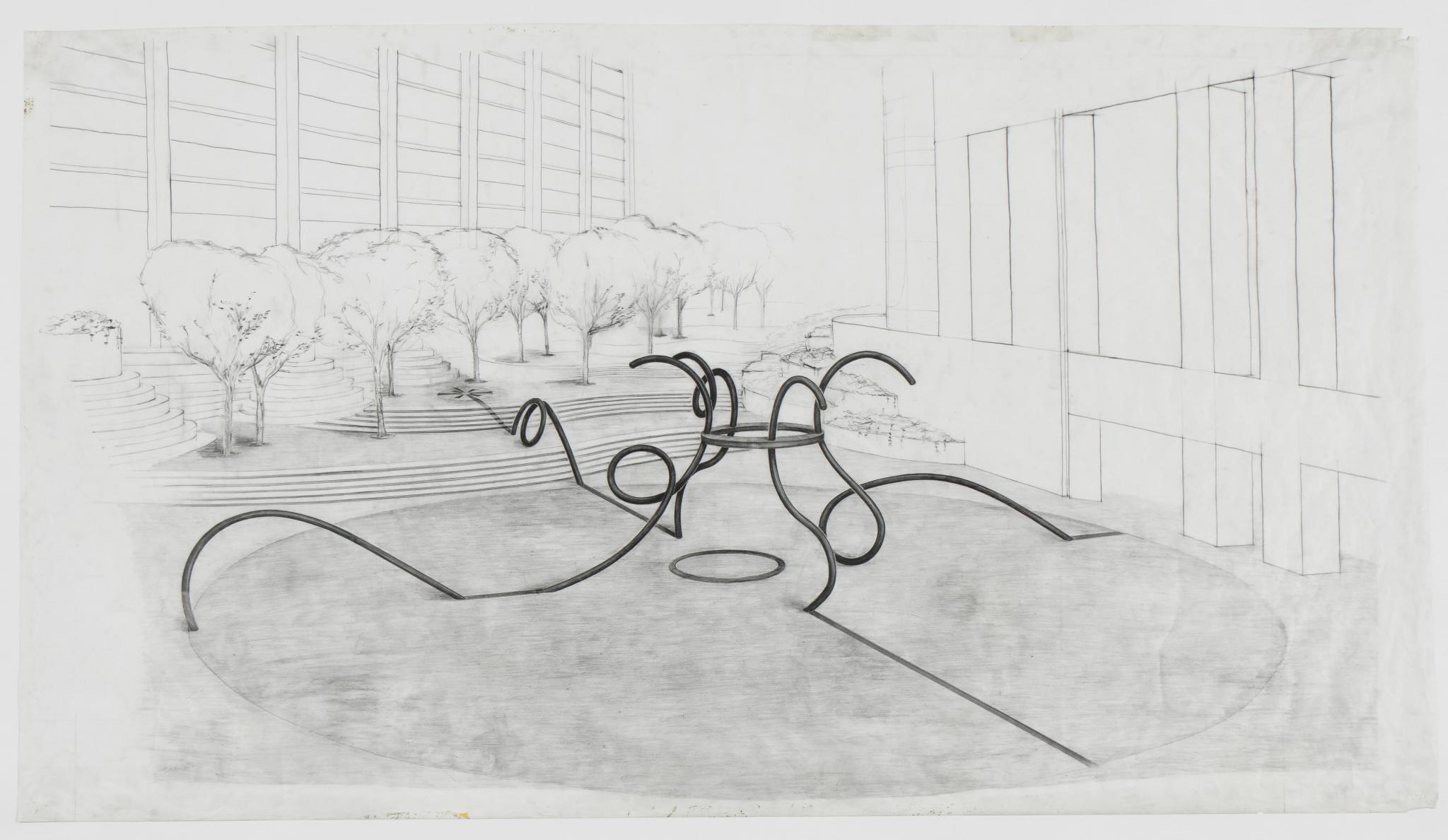 pencil drawing for an outdoor sculpture