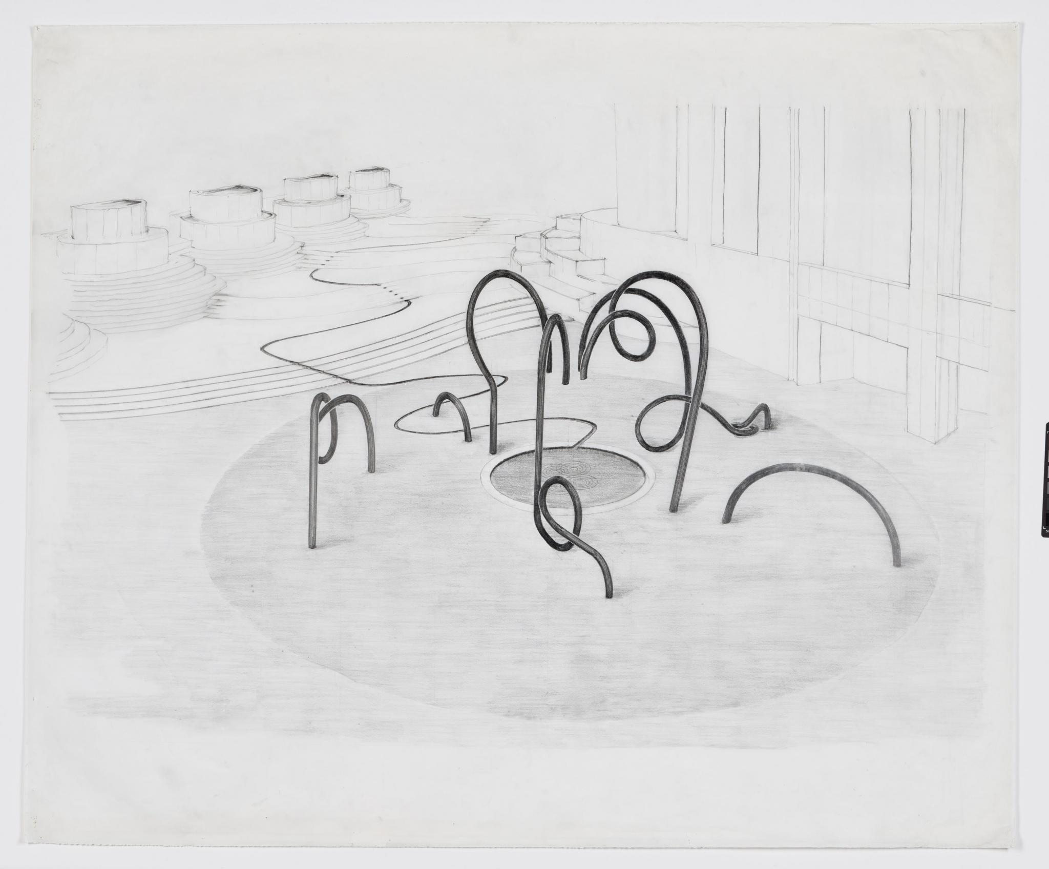 pencil drawing for an outdoor sculpture