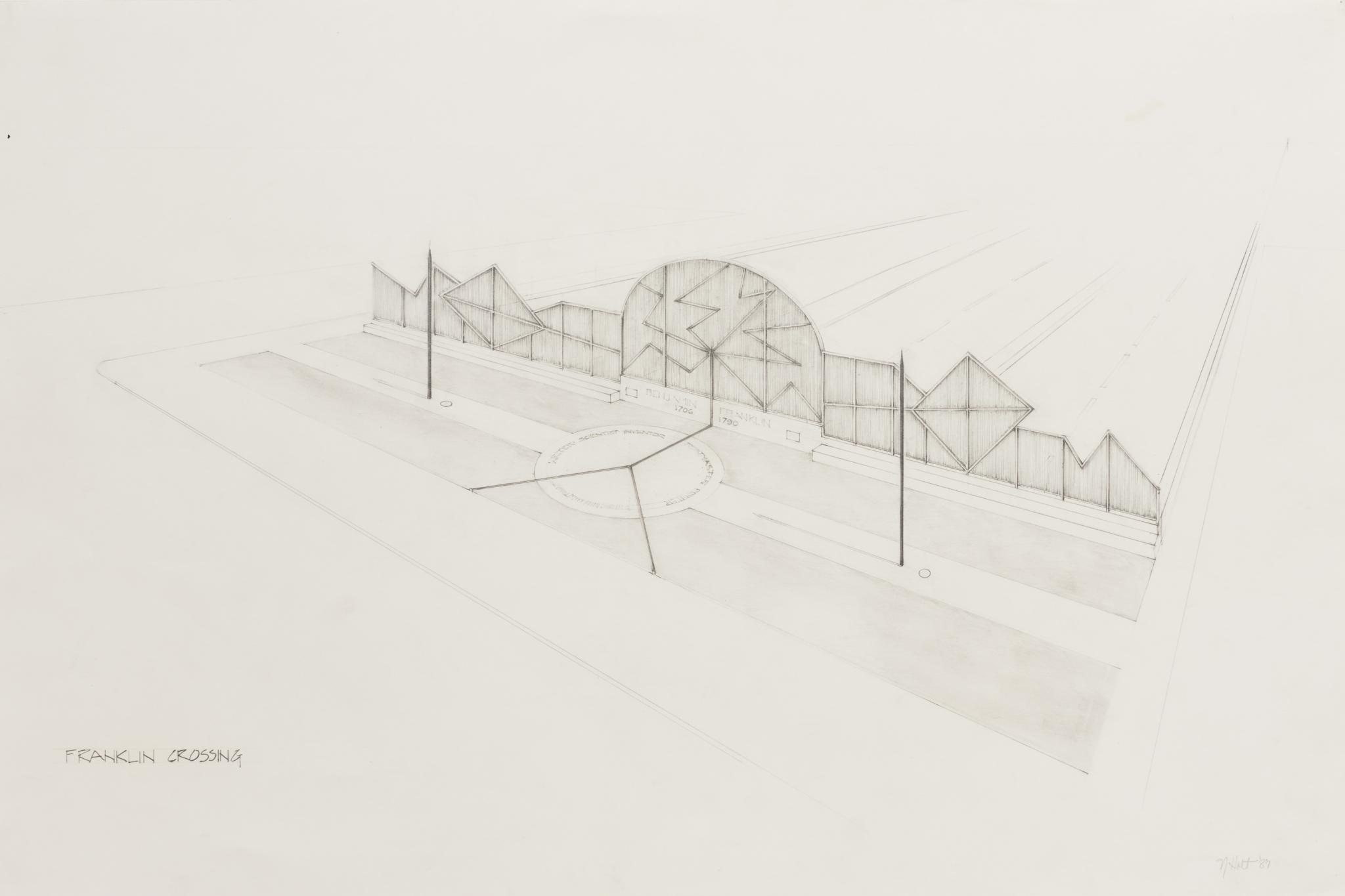 drawing for a public sculpture