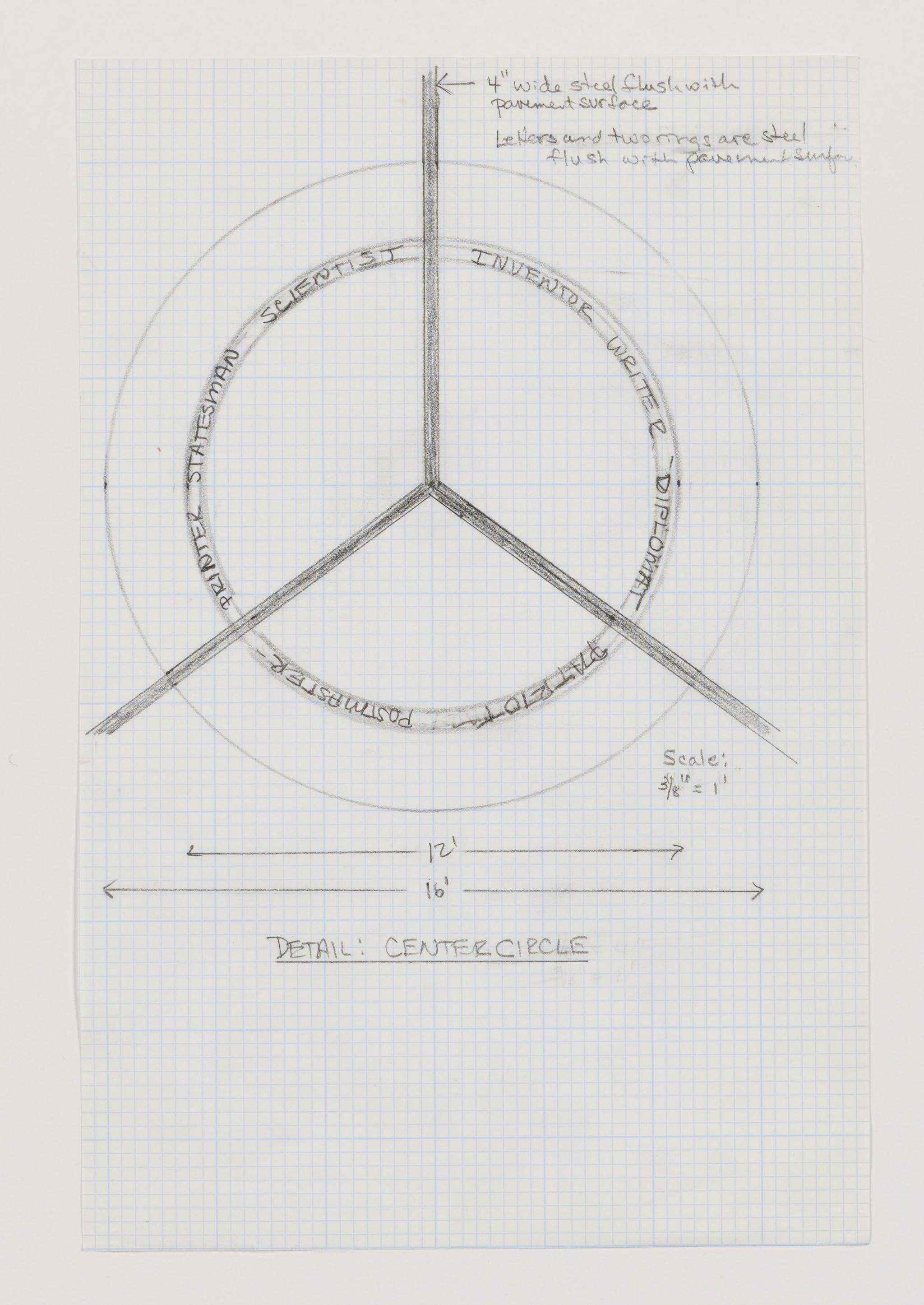 drawing for a public sculpture