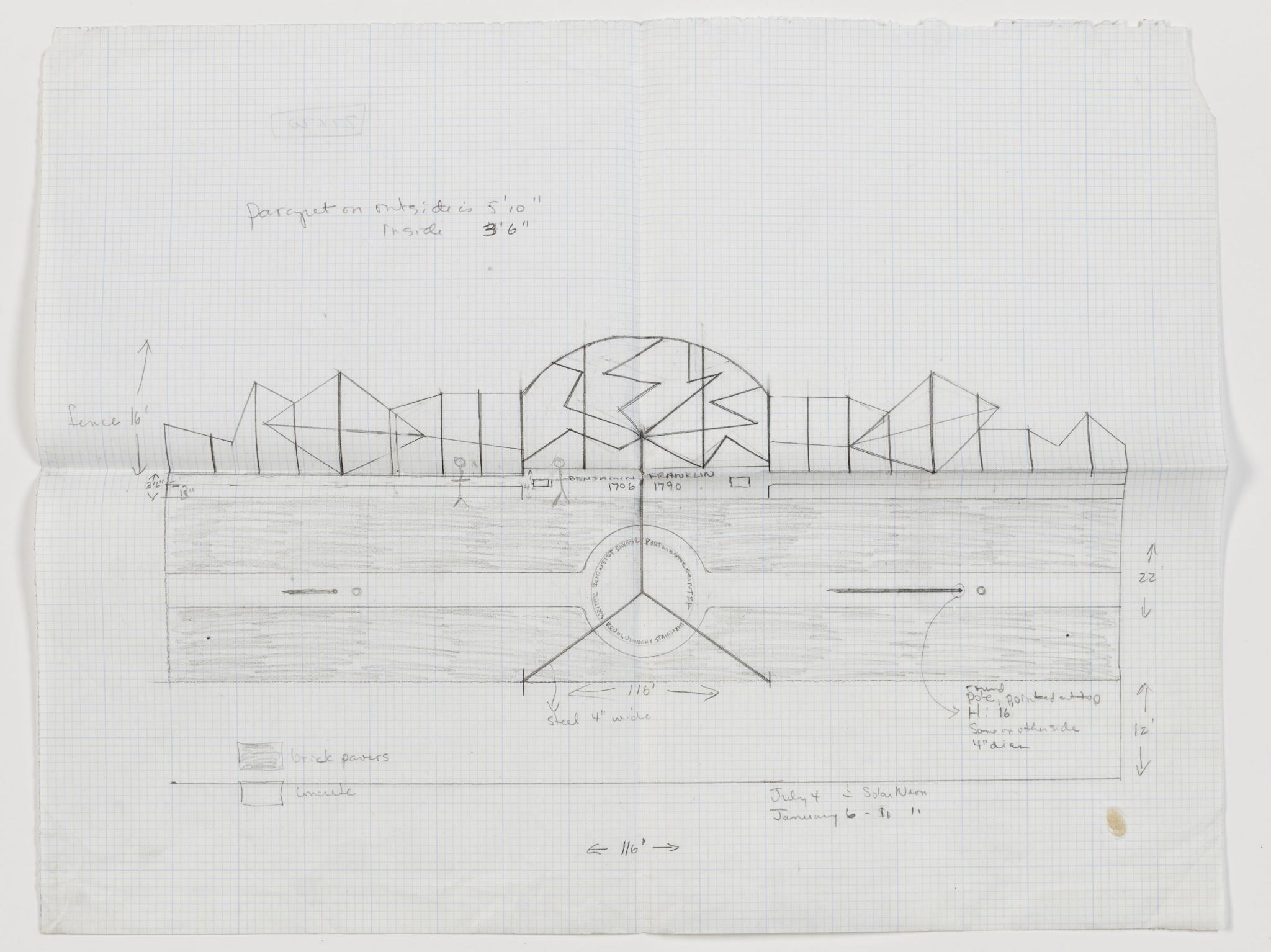 drawing for a public sculpture
