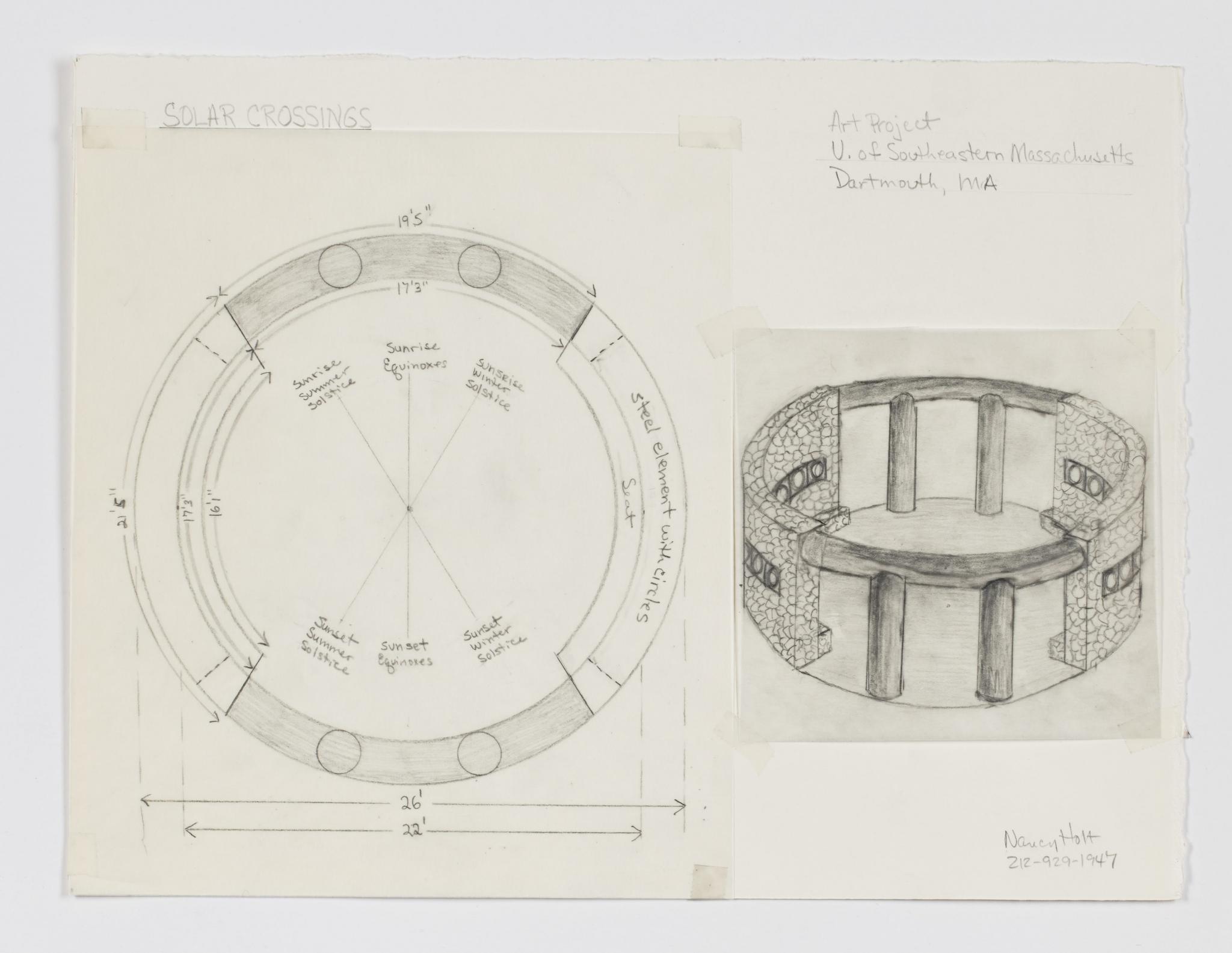 drawing for a campus sculpture proposal