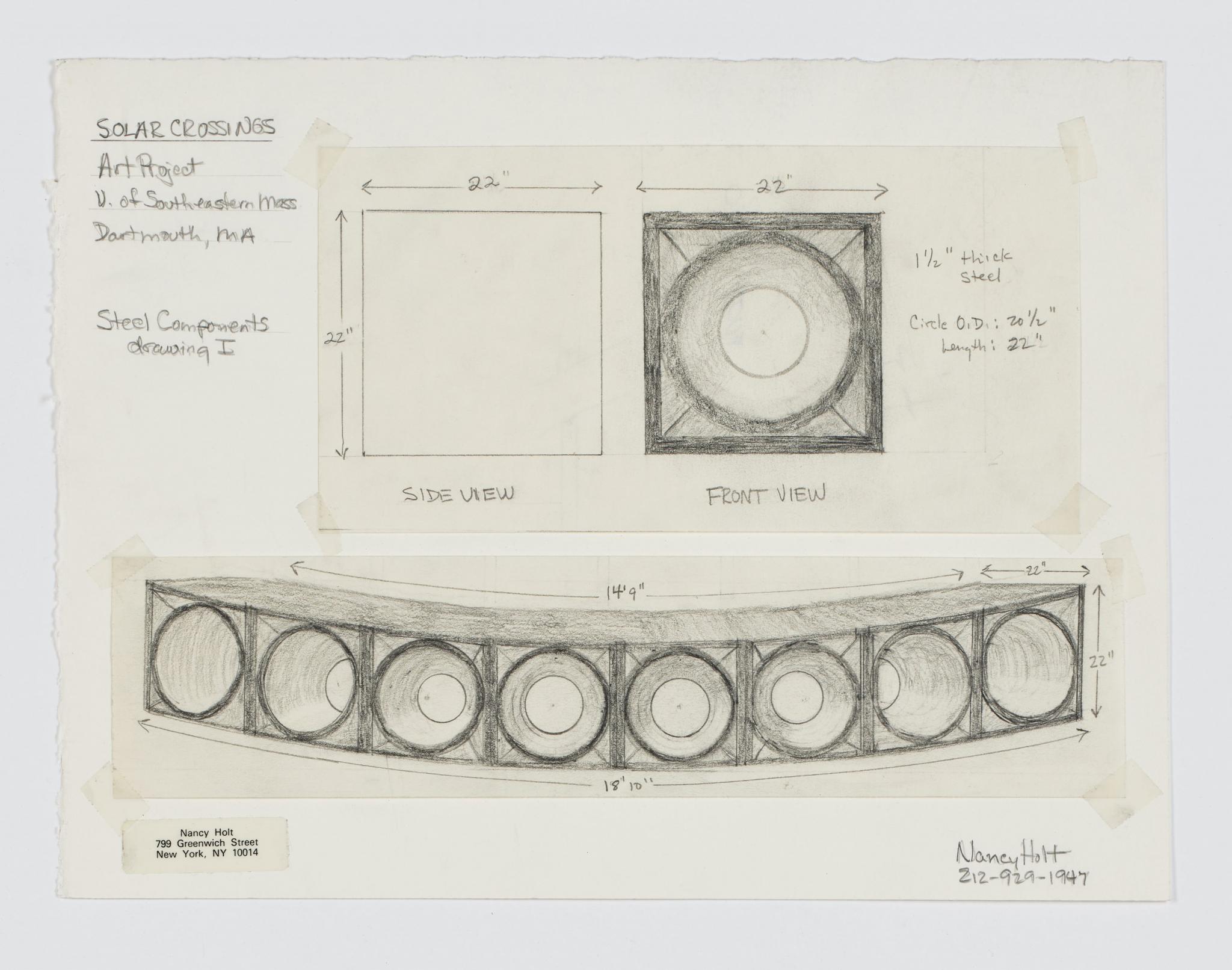 drawing for a campus sculpture proposal