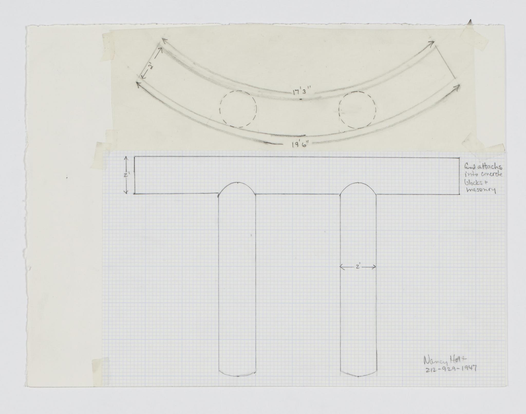 drawing for a campus sculpture proposal