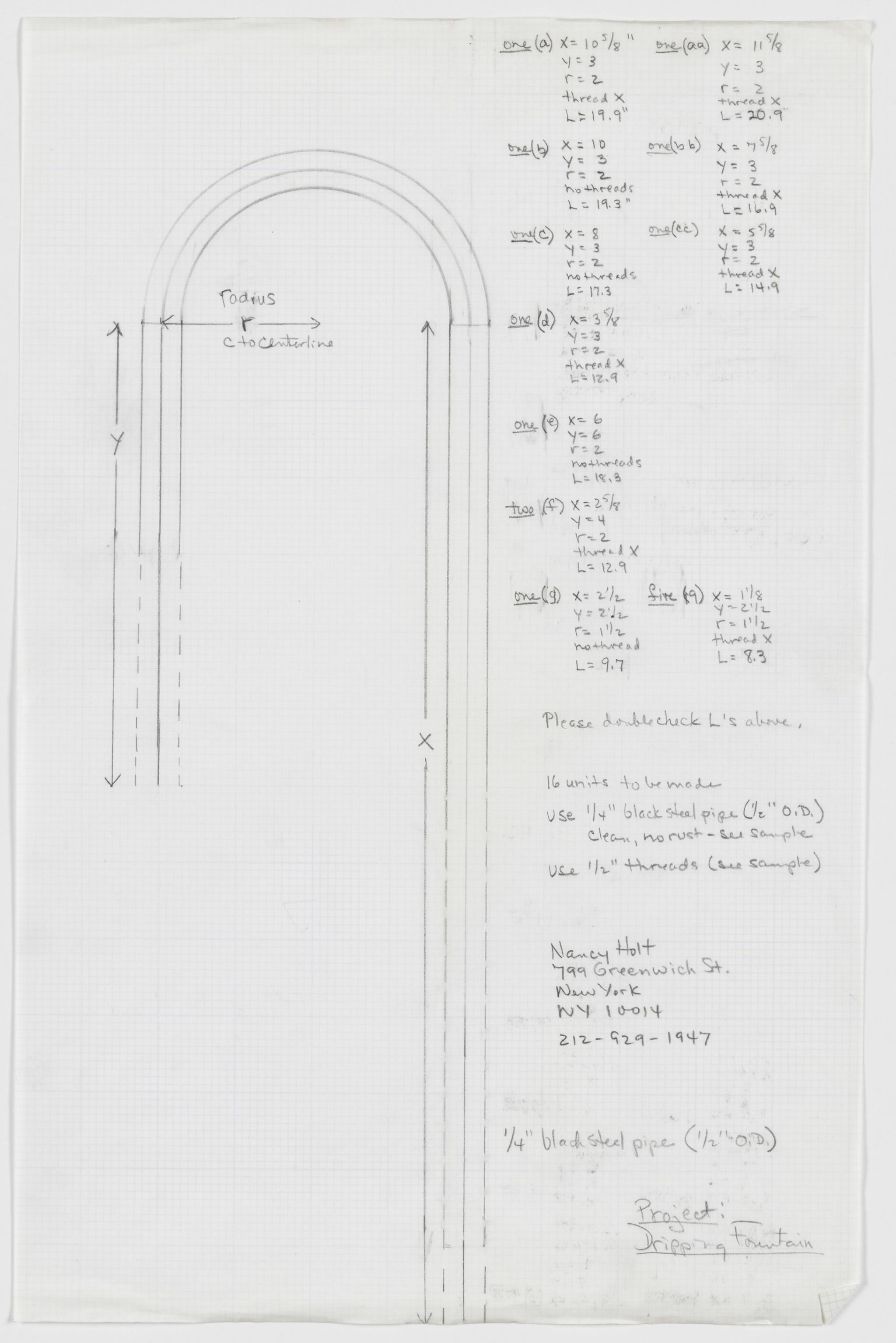 drawing for a sculpture