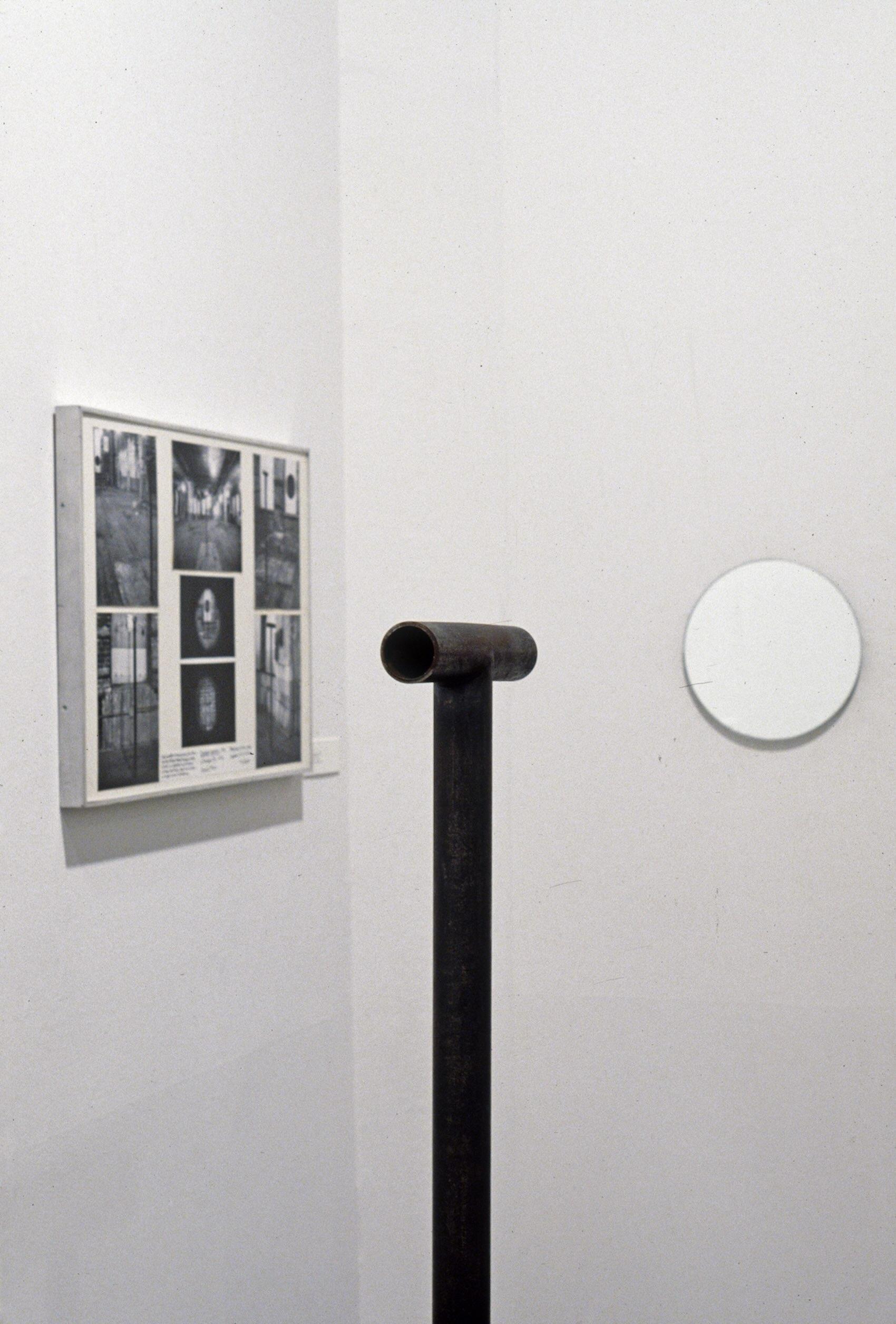 installation view of two artworks