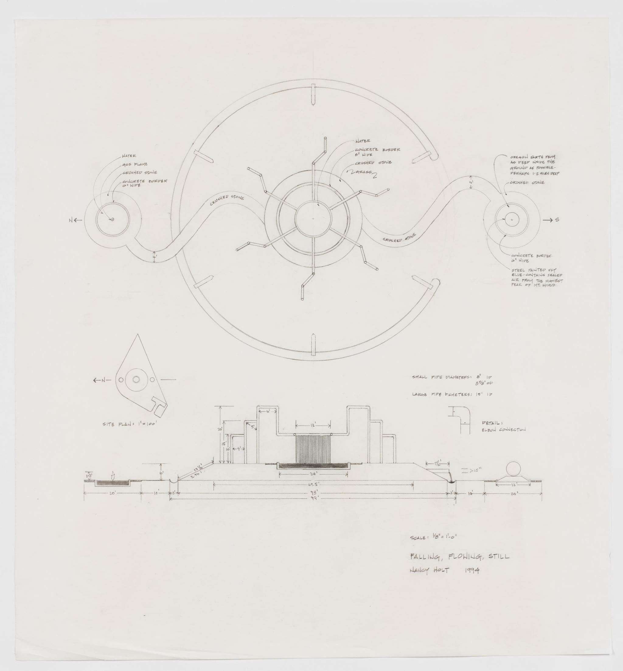 drawing for an outdoor sculpture